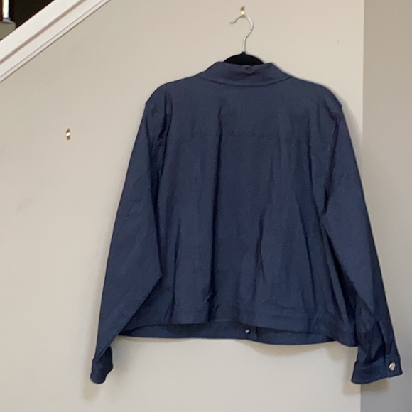 Calvin Klein Plus Size Stretch Denim Jean Jacket. - Picture 3 of 13